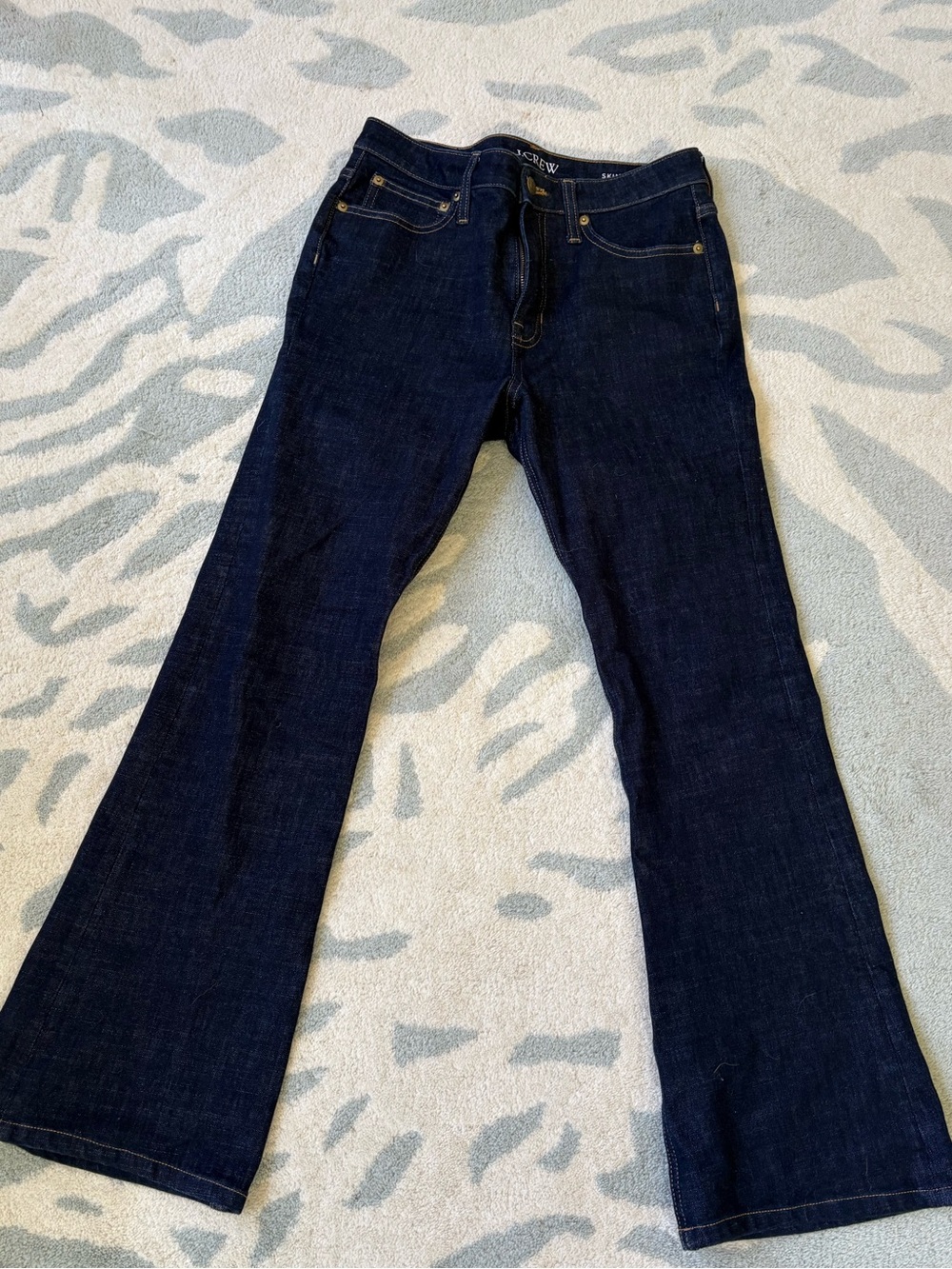 J. Crew Skinny Flare Jeans in Rinse Wash